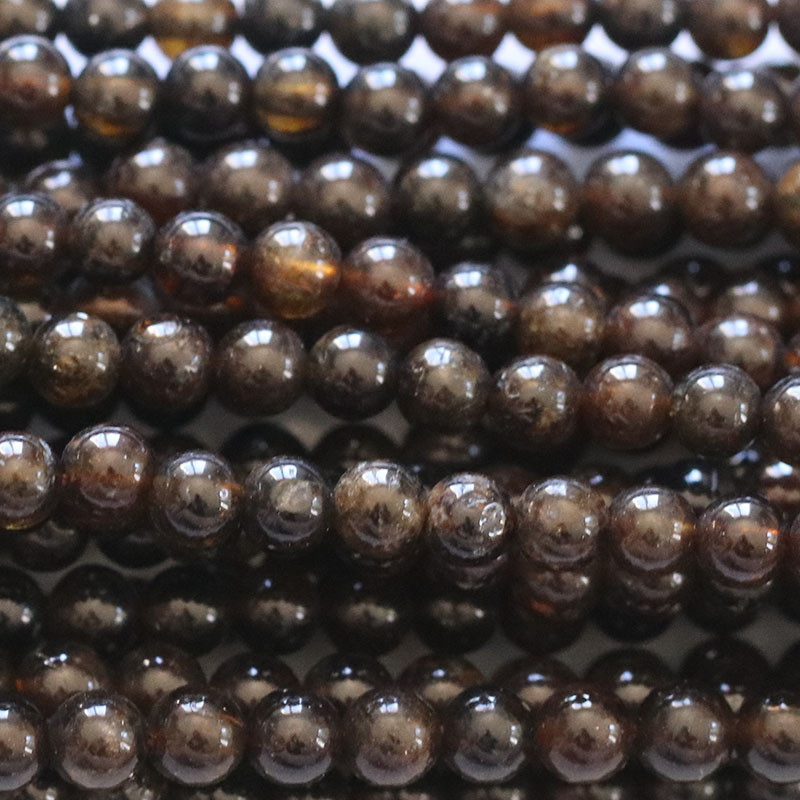 Lot De Perles Vintage En Verre Marron - Origine Inde Années 1980 - Vendu Au Poids (60g Environ)