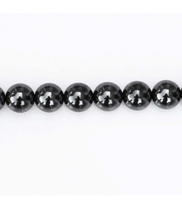Hematite about 8/8.4 mm round bead hole about 1.5 mm - BeauMonde Bijoux