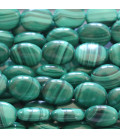 Malachite 8x10 mm flat oval Africa
