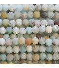 Amazonite 4 mm perle ronde mixte mat