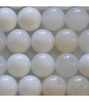 Opal 10 mm round bead milky white Africa - BeauMonde Bijoux