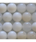 Opal 10 mm round bead milky white Africa