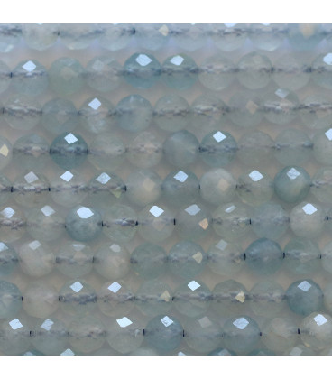 Acute marine 4 mm faceted beads - BeauMonde Bijoux
