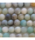 BeauMonde Bijoux - Amazonite mixte 8/8.4 mm perle ronde mat A Chine