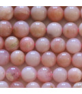 BeauMonde Bijoux - Opale rose 8/8.2 mm perle ronde mixte A Brésil