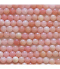 Opale rose 4 mm perle ronde