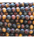 Eye of tiger 6 mm round matte bead 3 colors - BeauMonde Bijoux