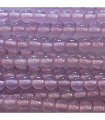 BeauMonde Bijoux - Calcédoine 4/4.4 mm perle ronde violette A Brésil