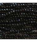 Agate black 2 mm round faceted bead - BeauMonde Bijoux