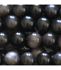 Obsidienne silver 10 mm perle ronde A+ Mexique