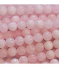 Calcite rose 6 mm perle ronde A+ Chine