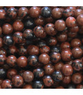 Obsidian 6 mm round bead Mahogany China