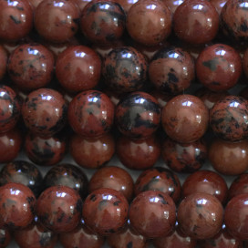 Obsidienne 8 mm environ perle ronde A Mahogany Chine