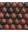 Obsidian 10 mm round bead Mahogany China - BeauMonde Bijoux