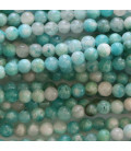 BeauMonde Bijoux - Hemimorphite 4 mm perle ronde (teinté) A Mexique