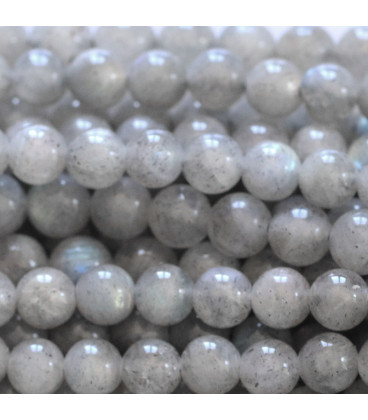 Labradorite 6 mm round bead light tone - BeauMonde Bijoux