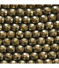 Hématite dorée 6 mm environ perle ronde facettée