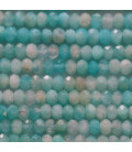 Amazonite 3x4.5 mm faceted washer Africa
