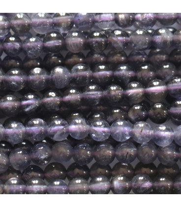 Iolite 4 mm perle ronde qualité A - BeauMonde Bijoux