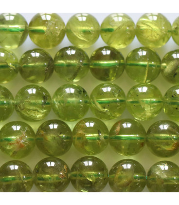 Péridot 6 mm perle ronde - BeauMonde Bijoux