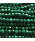 Malachite 3 mm round faceted bead Morocco - BeauMonde Bijoux