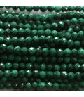 Malachite 2 mm faceted round bead Morocco