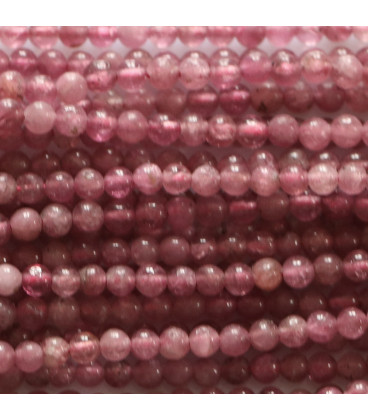 BeauMonde Bijoux - Tourmaline rose 2 mm perle ronde A Nigéria