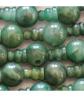 Jade green 10 mm round 3 holes + tip