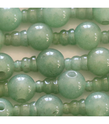BeauMonde Bijoux - Aventurine 10 mm ronde 3 trous + embout