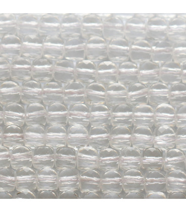 BeauMonde Bijoux - Cristal de roche 4x4x4 mm environ carré facetté Brésil