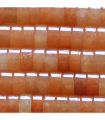 Aventurine orange 3X6 mm straight washer heishi Brazil - BeauMonde Bijoux