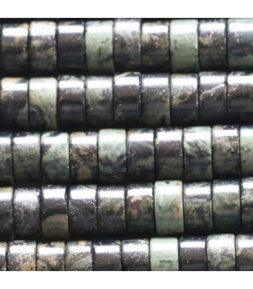 Jasper kambala 2X4 mm straight washer heishi - BeauMonde Bijoux