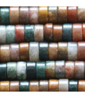 Agate India 3X6 mm straight heishi washer