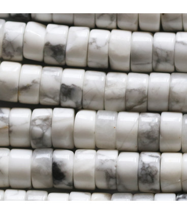 BeauMonde Bijoux - Howlite blanche 3X6 mm rondelle heishi A Canada