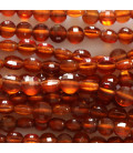 Hessonite 4 mm faceted medallion A Tanzania