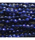 Lapis lazuli 4 mm médaillon facetté A Afghanistan