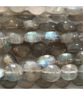 Labradorite 6/6.3 mm faceted medallion Brazil