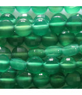BeauMonde Bijoux - Agate verte 6 mm médaillon facetté