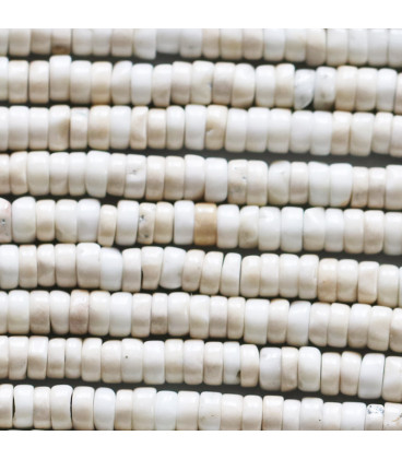 Magnesite about 1.5X3 mm heishi washer USA - BeauMonde Bijoux