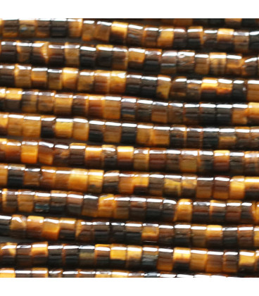 Tiger eye 2x3 mm heishi washer Africa - BeauMonde Bijoux