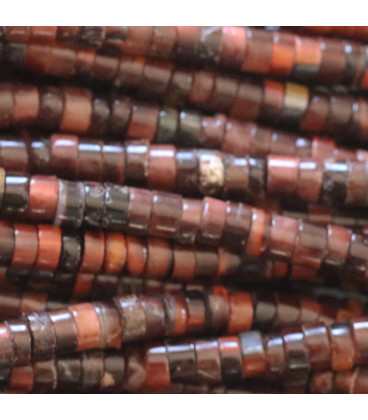 Bull's eye 2x4 mm heishi Africa - BeauMonde Bijoux