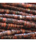 Bull's eye 2x4 mm heishi Africa