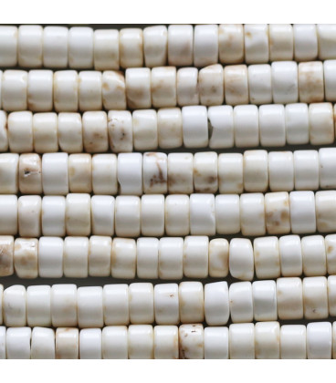 Magnesite 2x4 mm heishi washer USA - BeauMonde Bijoux