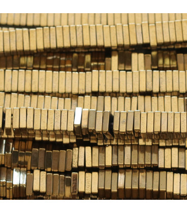 Hematite 4x1 mm square stacked - BeauMonde Bijoux