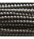 Hematite 3 mm matt faceted round bead