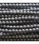 Hématite 4 mm environ perle ronde facettée mat