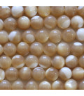 Nacre 6 mm perle ronde beige A Indonésie