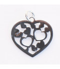 Pendentif 16x17 mm cœur multi avec anneau
