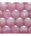 Quartz pink 10 mm round bead Madagascar