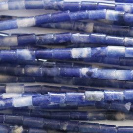 Sodalite 4x2 mm rondelle tube rond A Afrique du Sud